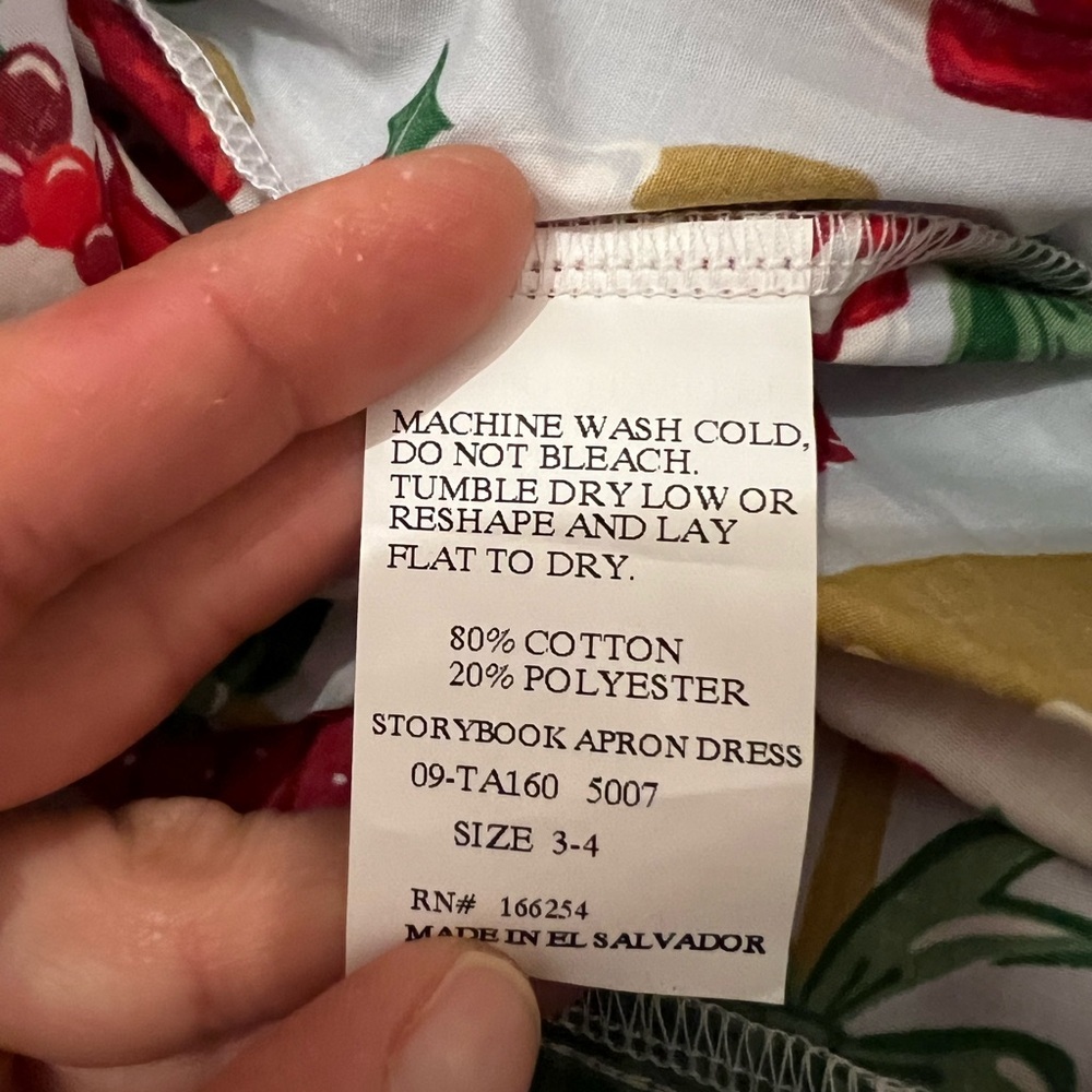 Tabitha Twinkle Candy cane apron  dress 3-4 - Picture 6 of 10